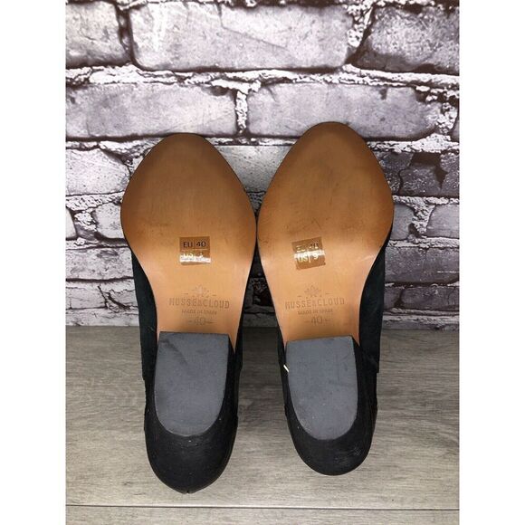 Musse & Cloud Black Suede Leather Chelsea Block Heel Boots Women’s Sz 9M US/40EU - Picture 7 of 16